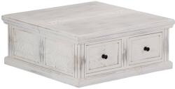 vidaXL Măsuță de cafea, alb, 70x70x30 cm, lemn masiv de mango (249872) - vidaxl Masa de cafea