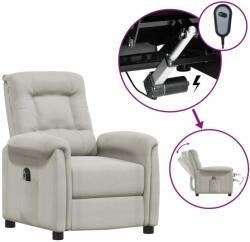 vidaXL Fotoliu rabatabil electric, gri deschis, microfibră (3098584)
