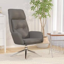vidaXL Scaun de relaxare, gri, piele naturală (341287)