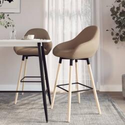 vidaXL Scaune de bar, 2 buc. , gri taupe, material textil (338711)