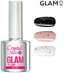 Crystalnails Glam top gel 4ml - Silver