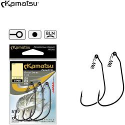 Kamatsu Carlig offset KAMATSU Spring Lock K-2435 3/0 Black Nickel, 3buc/plic (516900330)