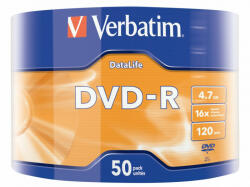 Verbatim DVD-R VERBATIM 4.7GB, 120min, viteza 16x, 50 buc, Single Layer, shrink wrap, "Matt Silver" "43791 (43791)