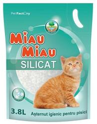 Miau Miau Asternut Silicatic Miau Miau Natural, pentru Pisici, 3.8 l (MAG1016313TS)