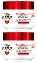 L'Oréal Pachet Masca de Par L'Oreal Paris Elseve Total Repair 5, pentru Par Deteriorat, 2 x 300 ml