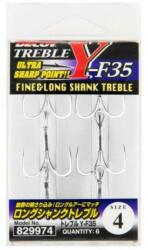 Decoy Y-F35 Long Shank #2 Microbarb hármas horog 4 db/csg (829981)