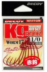 Decoy Offset Worm Blood Red KG 17R 1/0 horog 7 db/csg (812532)