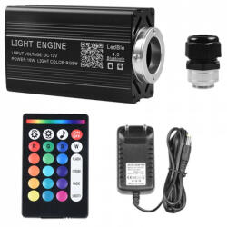 24LED.ro Sursa fibra optica RGBW 12W cu aplicatie telefon si telecomanda RF