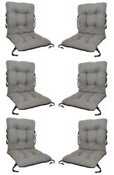 Palmonix Set 6 perne decorative pentru scaun de bucatarie cu spatar, dimensiune sezut 42x40 cm, spatar 42x50 cm, culoare gri (per1-grix6)