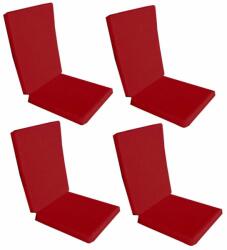 Palmonix Set 4 perne decorative pentru scaun de bucatarie cu spatar, dimensiune sezut 42x40 cm, spatar 42x50 cm, culoare visiniu (per1-visiniux4)