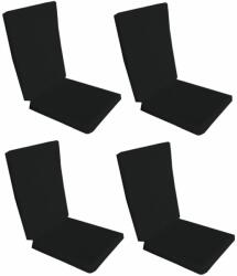 Palmonix Set 4 perne decorative pentru scaun de bucatarie cu spatar, dimensiune sezut 42x40 cm, spatar 42x50 cm, culoare negru (per1-negrux4)