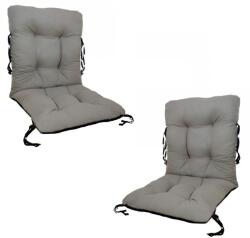 Palmonix Set 2 perne decorative pentru scaun de bucatarie cu spatar, dimensiune sezut 42x40 cm, spatar 42x50 cm, culoare gri (per1-grix2)