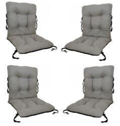 Palmonix Set 4 perne decorative pentru scaun de bucatarie cu spatar, dimensiune sezut 42x40 cm, spatar 42x50 cm, culoare gri (per1-grix4)