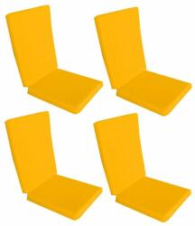 Palmonix Set 4 perne decorative pentru scaun de bucatarie cu spatar, dimensiune sezut 42x40 cm, spatar 42x50 cm, culoare galben (per1-galbenx4)