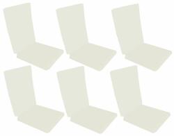Palmonix Set 6 perne decorative pentru scaun de bucatarie cu spatar, dimensiune sezut 42x40 cm, spatar 42x50 cm, culoare alb (per1-albx6)