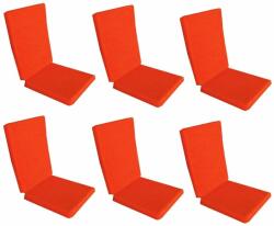 Palmonix Set 6 perne decorative pentru scaun de bucatarie cu spatar, dimensiune sezut 42x40 cm, spatar 42x50 cm, culoare orange (per1-orangex6)