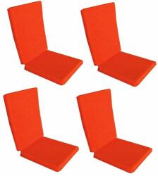 Palmonix Set 4 perne decorative pentru scaun de bucatarie cu spatar, dimensiune sezut 42x40 cm, spatar 42x50 cm, culoare orange (per1-orangex4)
