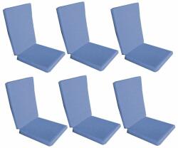 Palmonix Set 6 perne decorative pentru scaun de bucatarie cu spatar, dimensiune sezut 42x40 cm, spatar 42x50 cm, culoare albastru (per1-albastrux6)
