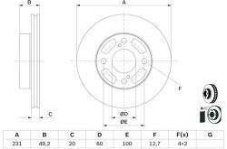 Bosch Disc frana BOSCH 0 986 479 G91 (0 986 479 G91) - automobilus