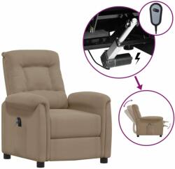 vidaXL Fotoliu rabatabil electric, gri taupe, microfibră (3098583)