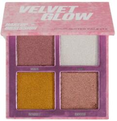 Makeup Obsession Paletă iluminatoare pentru față - Makeup Obsession Velvet Glow Highlighter Palette 4 x 1.1 g