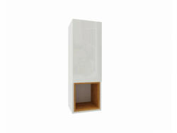 Meblohand IZUMI 3 magasfényű fehér polcos függesztett fali szekrény, 105 WH-DC - smartbutor