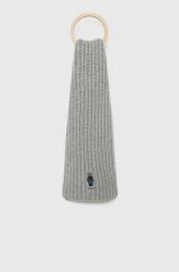 Ralph Lauren sál gyapjú keverékből szürke, nyomott mintás - szürke Univerzális méret