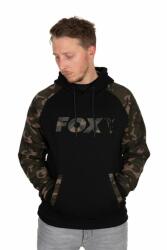 Fox Outdoor Products Black/Camo Raglan Hoodie - kapucnis pulóver (CFX188)