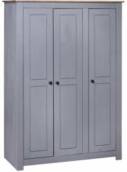 vidaXL Șifonier cu 3 uși, gri, 118 x 50 x 171, 5 cm, pin gama Panama (282662) - comfy Garderoba
