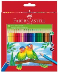 Faber-Castell Creioane colorate Faber-Castell 24 culori triunghiulare + ascutitoare (FC120524)