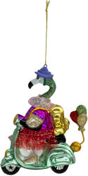 Clayre & Eef Set 4 ornamente sticla brad Flamingo 14x5x12 cm (6GL3311)