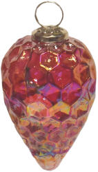 Clayre & Eef Set 12 globuri sticla roz violet 5x7 cm (6GL3724)