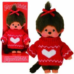 Sekiguchi Monchhichi lány piros pulóverben
