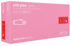 Mercator Medical Nitrylex púdermentes nitril kesztyű L 100db/doboz PINK - claudiashop