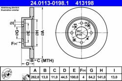 ATE Disc frana ATE 24.0113-0198.1 (24.0113-0198.1)