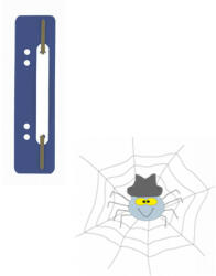DURABLE Gyorsfűző szerkezet, lefűzőlapocska, PP Durable 25 db/csomag, sötétkék