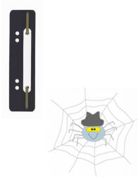 DURABLE Gyorsfűző szerkezet, lefűzőlapocska, PP Durable 25 db/csomag, fekete - spidershop