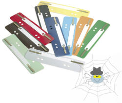 DURABLE Gyorsfűző szerkezet, lefűzőlapocska, PP Durable 250 db/doboz vegyes színek