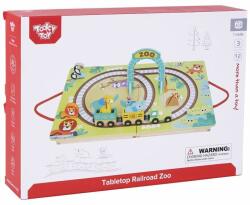 Tooky Toy Дървено влакче с релси в куфарче - Tooky Toy