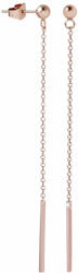 Troli Hosszú bronz fülbevaló hosszúkás medállal - vivantis
