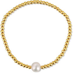 JwL Luxury Pearls Aranyozott gyöngy karkötő valódi édesvízi gyönggyel JL0714 - vivantis