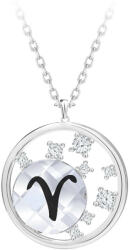 Preciosa Ezüst nyaklánc cseh kristállyal Kos Sparkling Zodiac 6150 84 (lánc, medál)