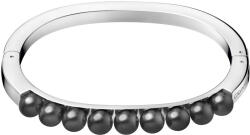 Calvin Klein Tömör acél karkötő fekete Keringő gyöngyökkel KJAKMD04010 5, 4 x 4, 3 cm - XS