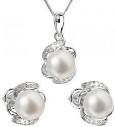 Evolution Group Luxus ezüst ékszerkészlet valódi gyöngyökkel Pavona 29017.1 (fülbevaló, lánc, medál) - vivantis