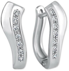 Soliter Brilio Finom fülbevalók fehér aranyból kristályokkal 239 001 00743 07