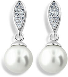 Cutie Jewellery Luxus fülbevalók fehér aranyból, valódi gyöngyökkel és cirkónium kövekkel Z6412-3124-10-X-2 - vivantis