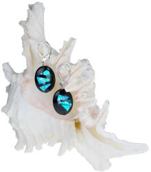 Lampglas Jellegzetes Turquoise Shards nyaklánc Lampglas gyönggyel , ezüst EP12