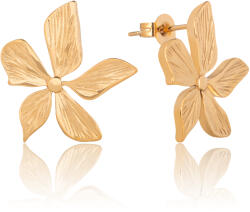 Troli Gyönyörű aranyozott acél fülbevaló Virágok - vivantis