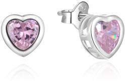 Beneto Gyengéd ezüst szív alakú fülbevaló cirkónium kövekkel AGUP2430L - vivantis