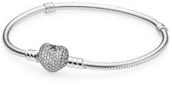 Pandora Ezüst karkötő csillogó szívvel 590727CZ 18 cm